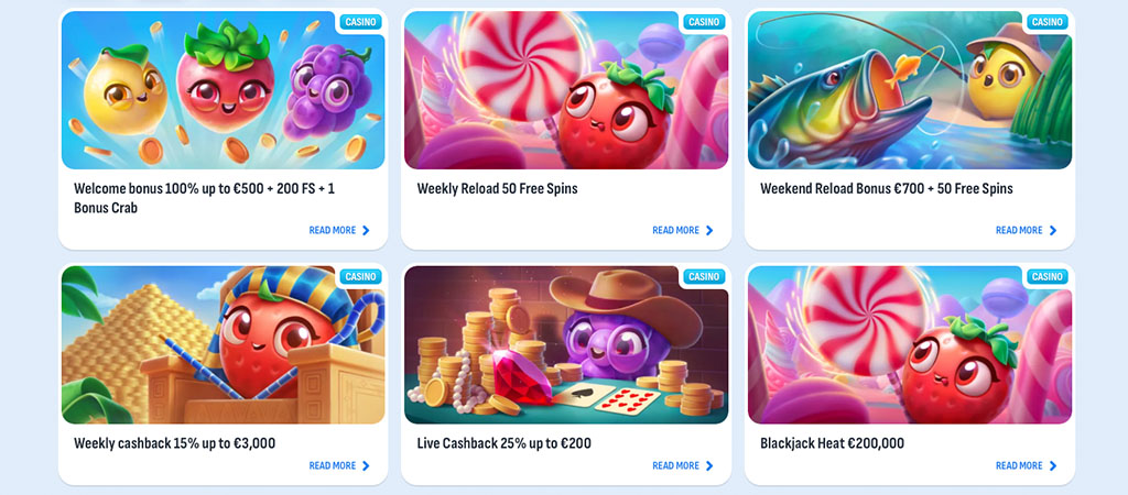 Nomini casino, bonus mirëseardhjeje, 200 rrotullime falas, krabë bonus, reload fundjave, cashback javor, oferta blackjack