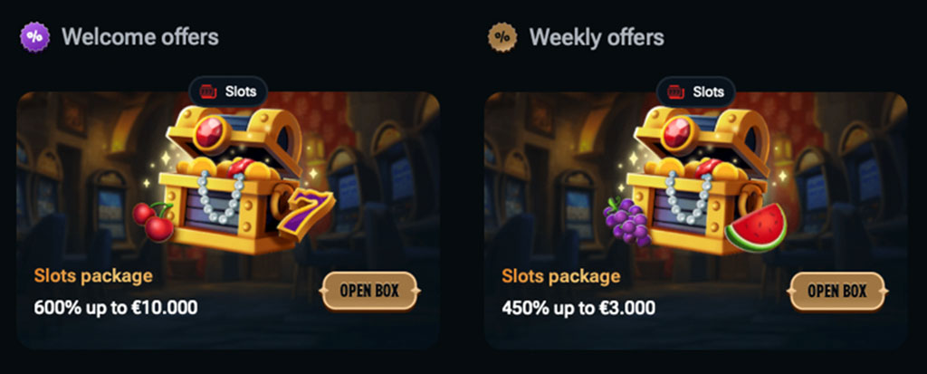 ofertë mirëseardhjeje, ofertë javore, bonuse, pako slot, Kingdom Casino, lojëra kazinoje, arkë me thesar, promovime, çmime