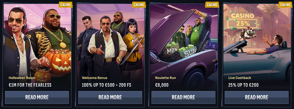 Bonuset e Kriptomonedhave, Mafia Casino, welcome bonus, online casino