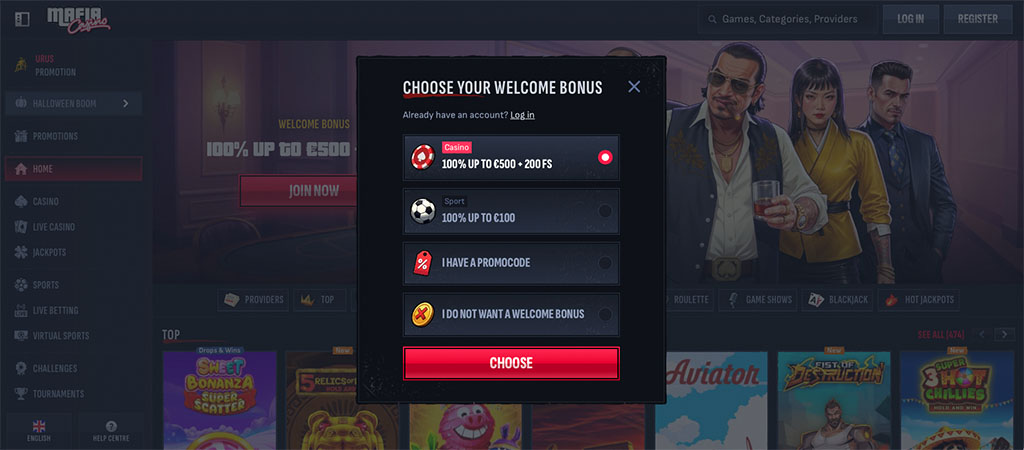 Regjistroheni në Mafia Casino, Lojra Online, Lajme Kazinove Online