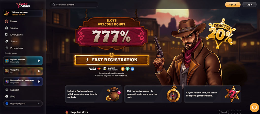 Mad Casino, Bonuset dhe promocionet 2025, online casino