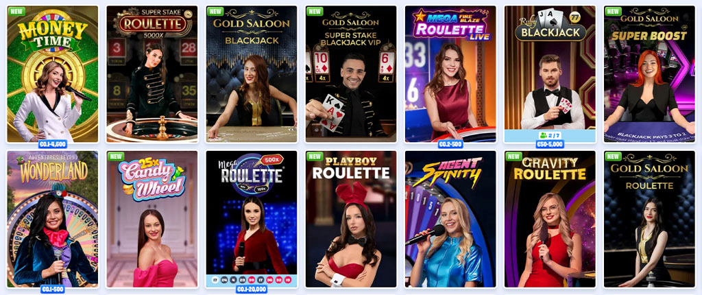 Lojërat Live të disponueshme, roulette, baccarat
