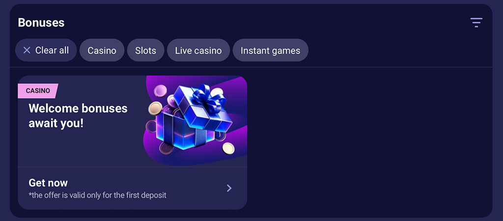 Bet match, live casino, online casino Albania