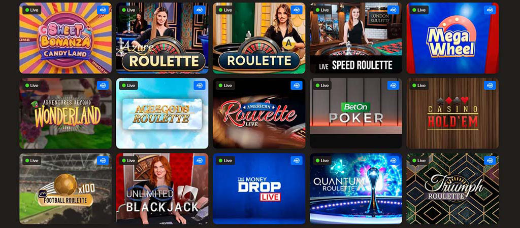 Lojra live të disponueshme në faqen e Sol Casino Online