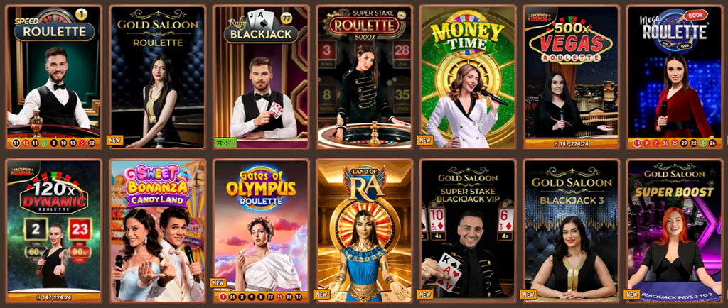 Lojra online të disponueshme në faqe, roulette, blackjack