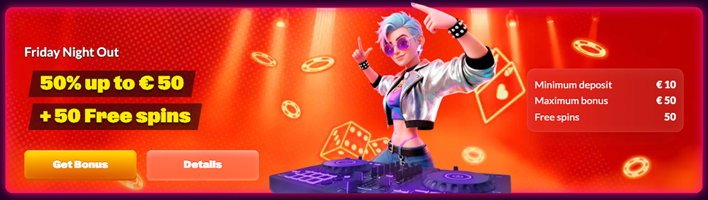 Bonus Game, online casino, Friday Night Out dhe bonuset javore