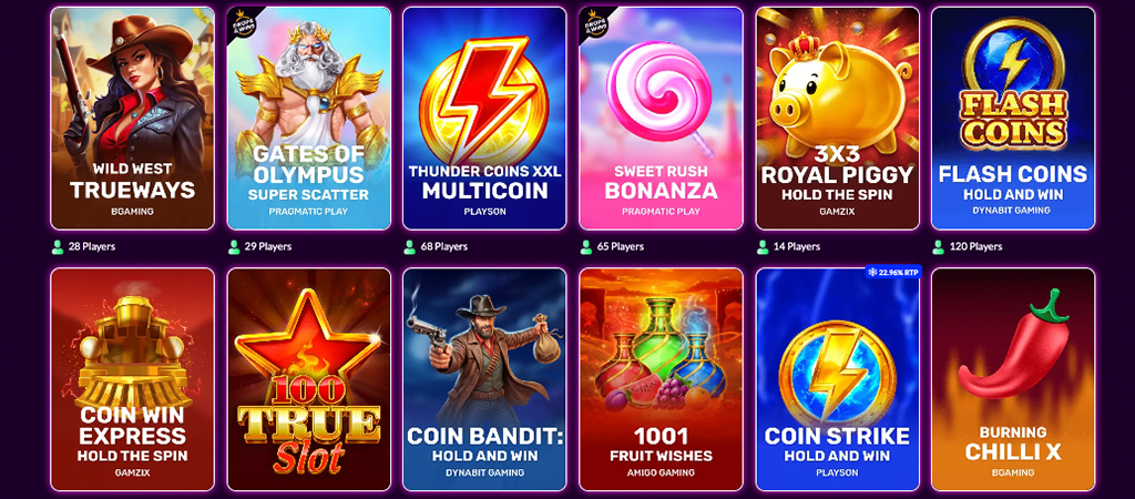 Lojërat te Slotrave casino, slots, casino games