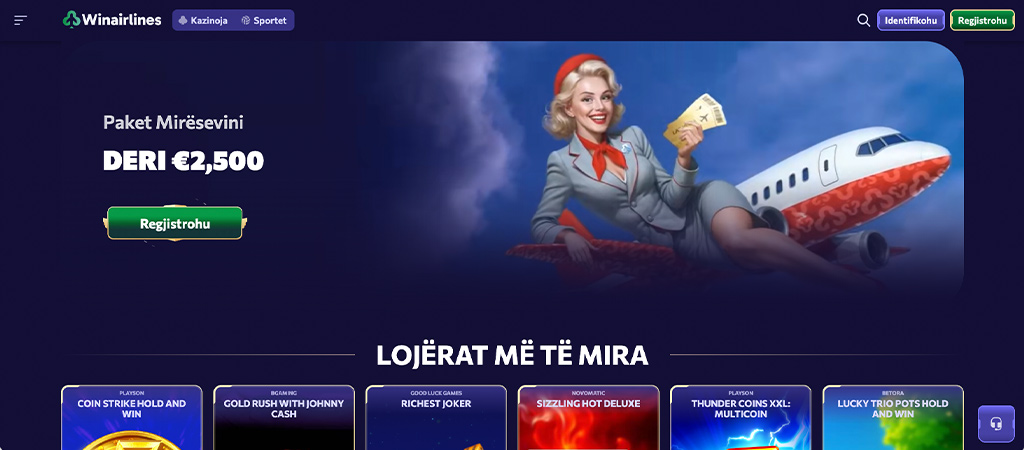 Winairlines casino bonuset dhe promocionet 2026