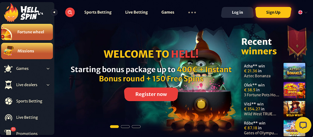 Kazinove Online, Hellspin Casino bonuset 2026